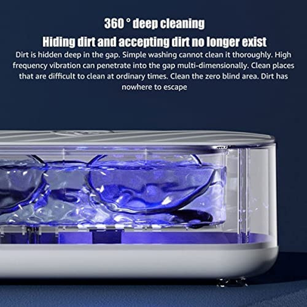 Ultrasonic Eyeglasses Cleaner for All Glasses Jewelry Watches Portable Low Noise Cleaning Machine