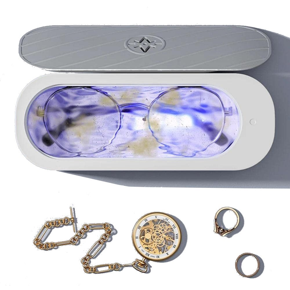 Ultrasonic Eyeglasses Cleaner for All Glasses Jewelry Watches Portable Low Noise Cleaning Machine