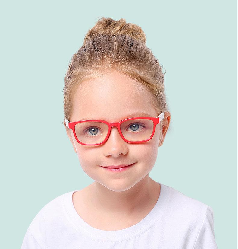 Blue Light Blocking Computer Screen Reading Glasses for Kids Ages [3-9] - Malik - Blue Light Blocking Glasses Computer Gaming Reading Anti Glare Reduce Eye Strain Screen Glasses by Teddith