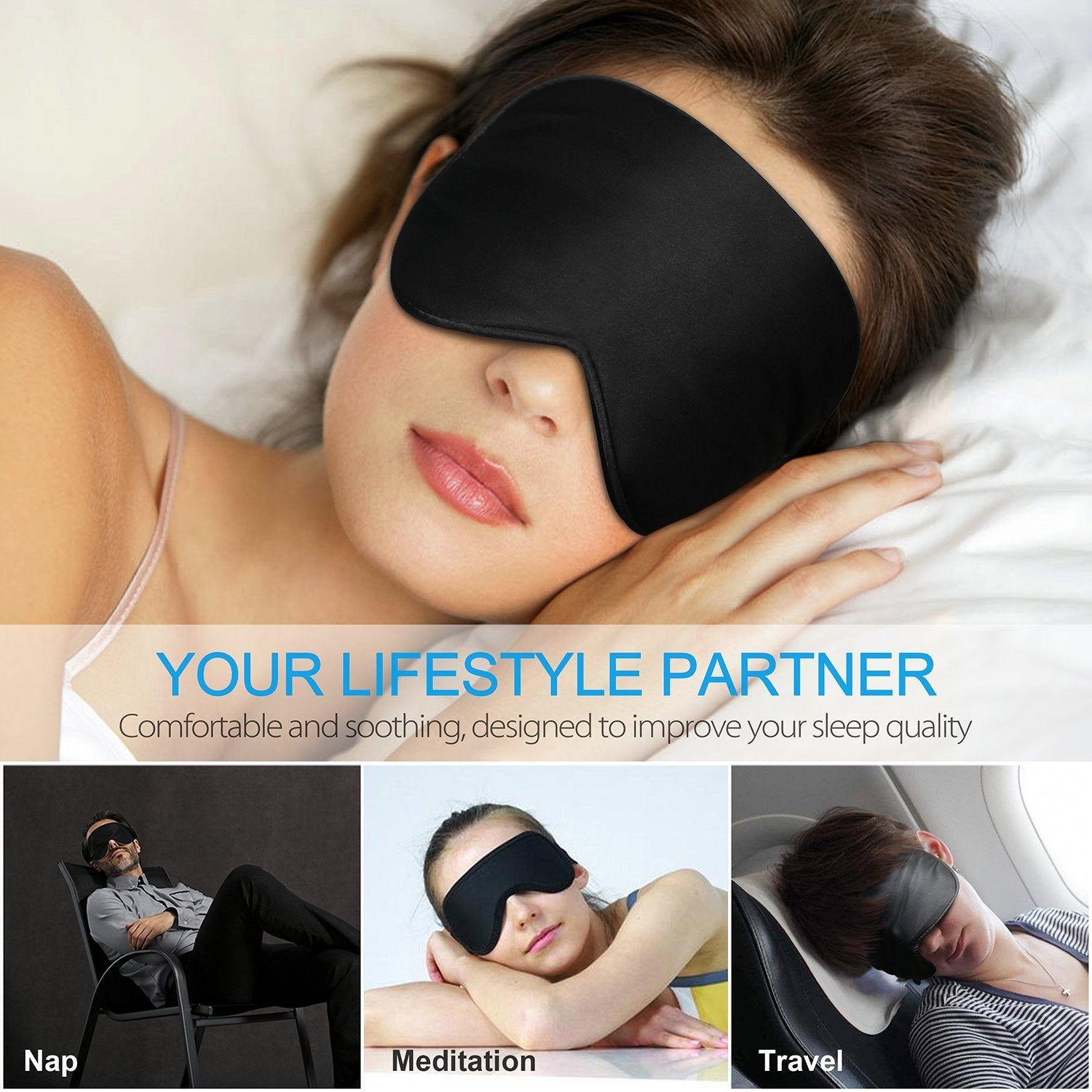 100% Natural Silk Sleep Mask Blindfold Ultra Soft Eye Mask - Blue Light Blocking Glasses Computer Gaming Reading Anti Glare Reduce Eye Strain Screen Glasses by Teddith