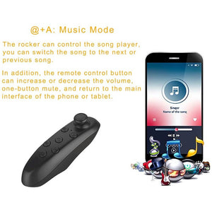 VR Remote Controller Bluetooth Gamepad Control Video Game Selfie E-Book Nook Page Mouse Virtual Reality Headset PC Tablet Laptop iPhone Smart Phone