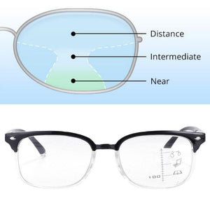 Blue Light Blocking Progressive Multifocal Reading Glasses - R/Clear - Blue Light Blocking Glasses Computer Gaming Reading Anti Glare Reduce Eye Strain Screen Glasses by Teddith