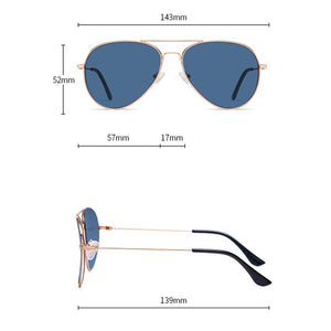 Aviator Reverse Sunglasses Classic Pilot Metal Frame Polarized 100% UV Protection Inverted Concave Lenses Unisex 57 Eyesize Shades