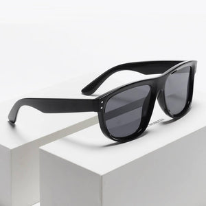 Reverse Sunglasses Square Frame Polarized Anti-Glare 100% UV Protection Concave Lens - Teddith - US