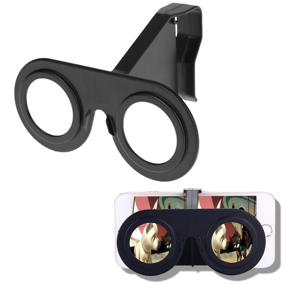 Portable VR Glasses for Smartphone Foldable Mini Virtual Reality Headset Compatible with iPhone and Android