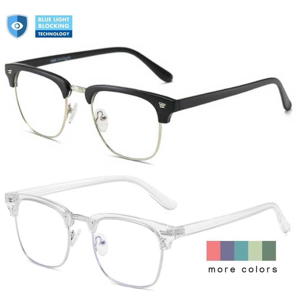 Blue Light Blocking Glasses - Clubmaster (2 Pack)