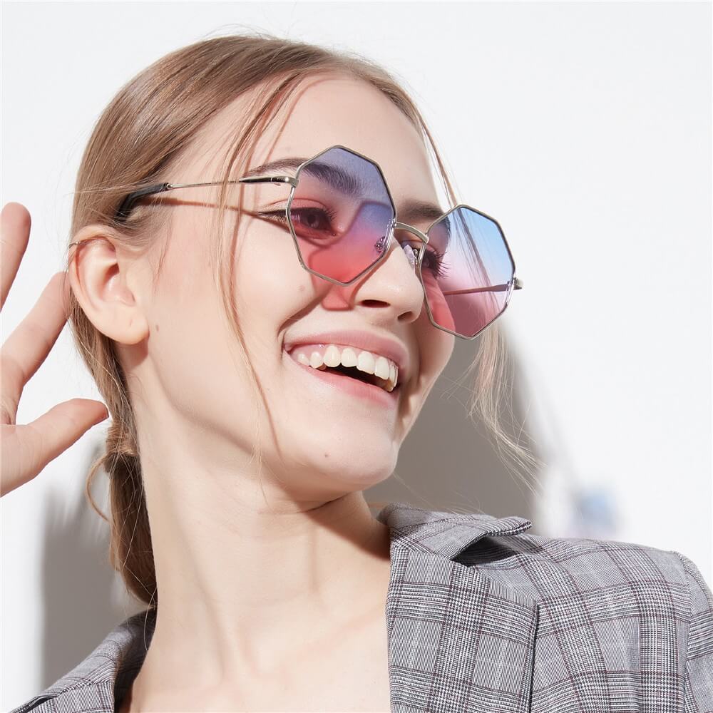 Sunglasses for Women Polygon UV400 Lenses Shades