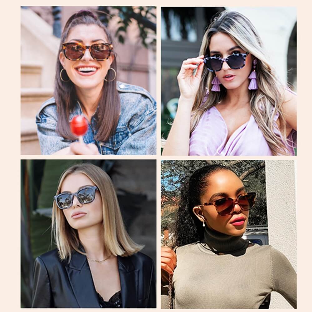 Classic Square Polarized Sunglasses Retro Trendy UV400 Sunnies for Women Men - June