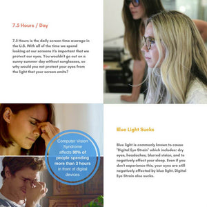 Blue Light Glasses for Computer Reading Gaming - Trixie - Blue Light Blocking Glasses Computer Gaming Reading Anti Glare Reduce Eye Strain Screen Glasses by Teddith