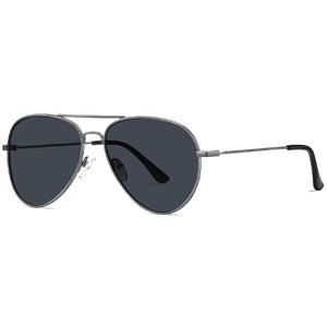 Aviator Reverse Sunglasses Classic Pilot Metal Frame Polarized 100% UV Protection Inverted Concave Lenses Unisex 57 Eyesize Shades