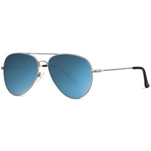 Aviator Reverse Sunglasses Classic Pilot Metal Frame Polarized 100% UV Protection Inverted Concave Lenses Unisex 57 Eyesize Shades