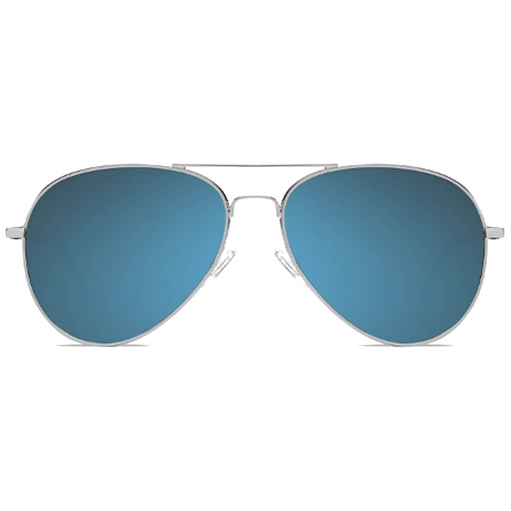 Aviator Reverse Sunglasses Classic Pilot Metal Frame Polarized 100% UV Protection Inverted Concave Lenses Unisex 57 Eyesize Shades