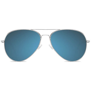 Aviator Reverse Sunglasses Classic Pilot Metal Frame Polarized 100% UV Protection Inverted Concave Lenses Unisex 57 Eyesize Shades