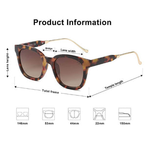 Classic Square Polarized Sunglasses Retro Trendy UV400 Sunnies for Women Men - June