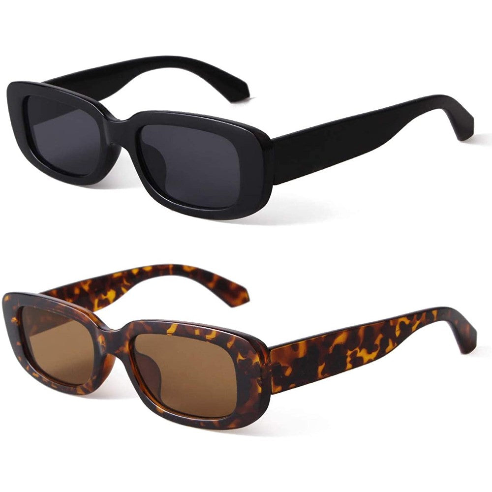 Rectangle Sunglasses Retro Driving Glasses 90s Vintage Fashion Narrow Square Frame - Jessie