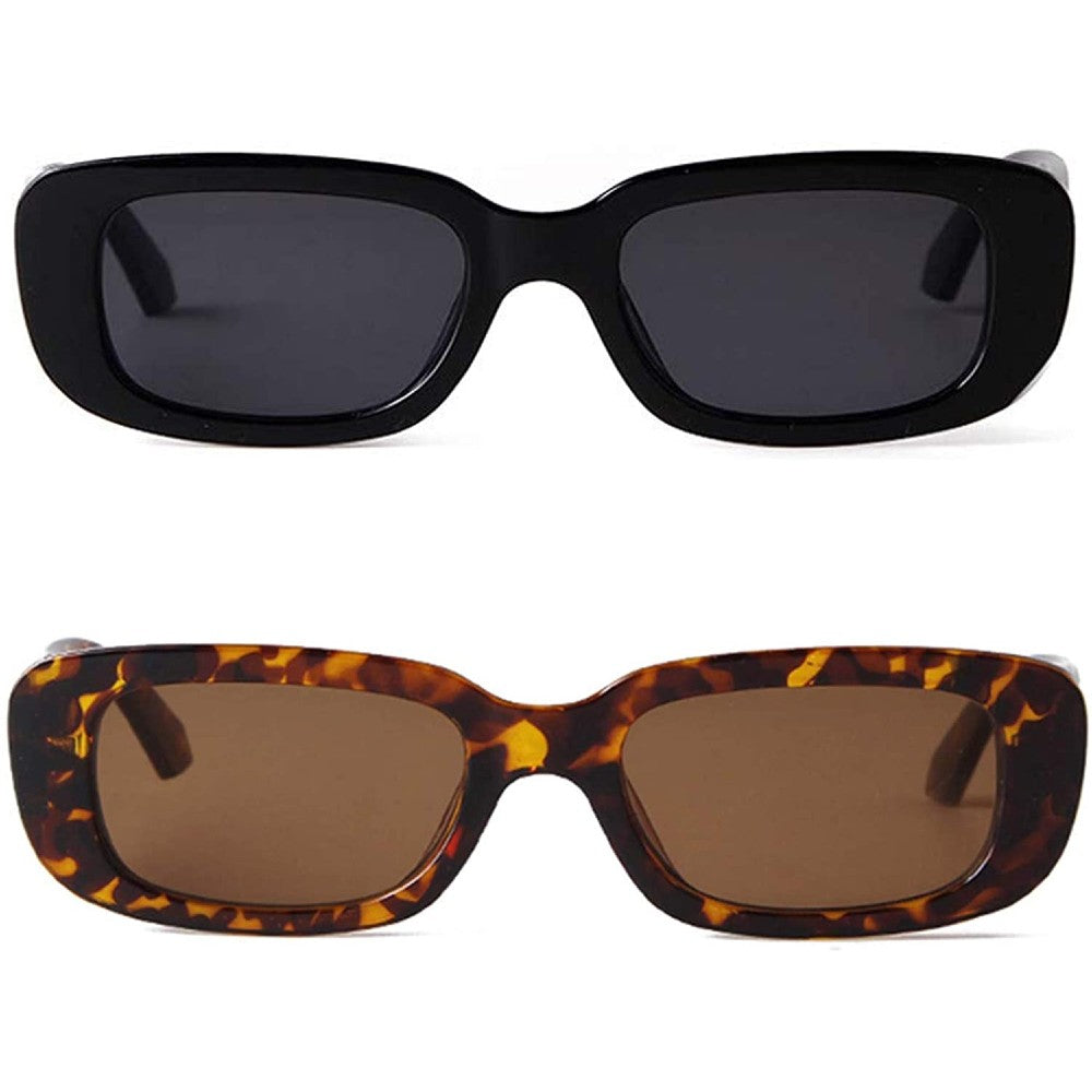 Rectangle Sunglasses Retro Driving Glasses 90s Vintage Fashion Narrow Square Frame - Jessie