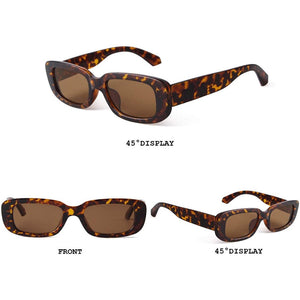 Rectangle Sunglasses Retro Driving Glasses 90s Vintage Fashion Narrow Square Frame - Jessie