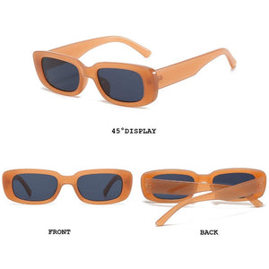 Rectangle Sunglasses Retro Driving Glasses 90s Vintage Fashion Narrow Square Frame - Jessie